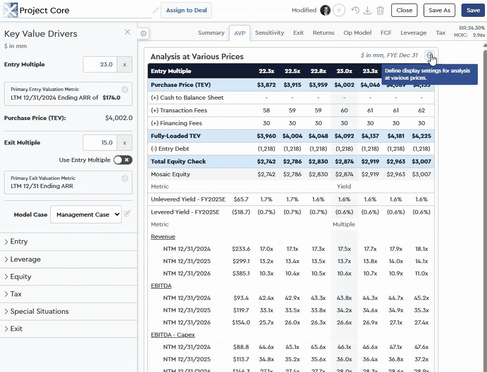 Change AVP Columns